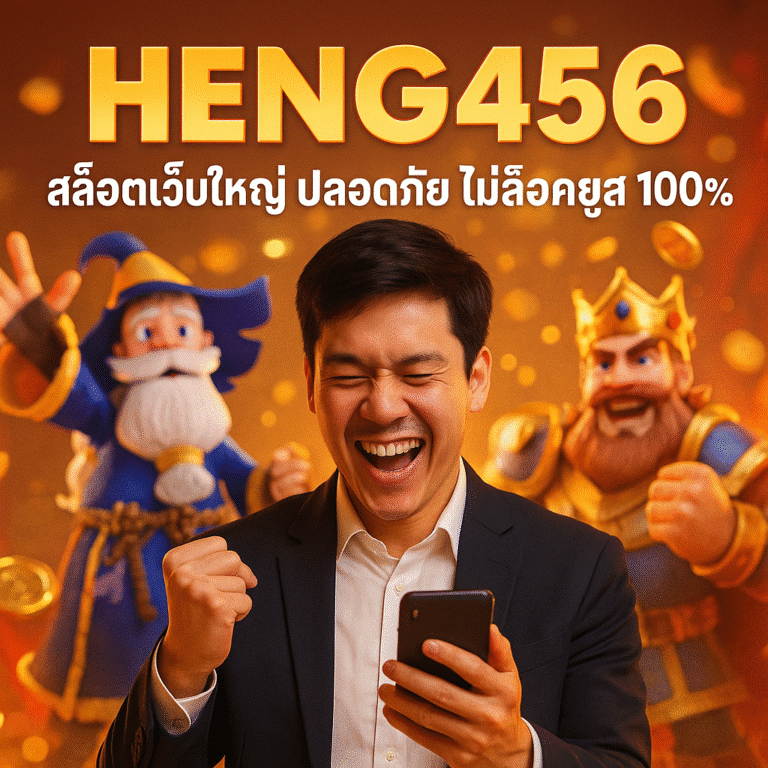 HENG456 สล็อตเว็บใหญ่ ปลอดภัย ไม่ล็อคยูส 100%
