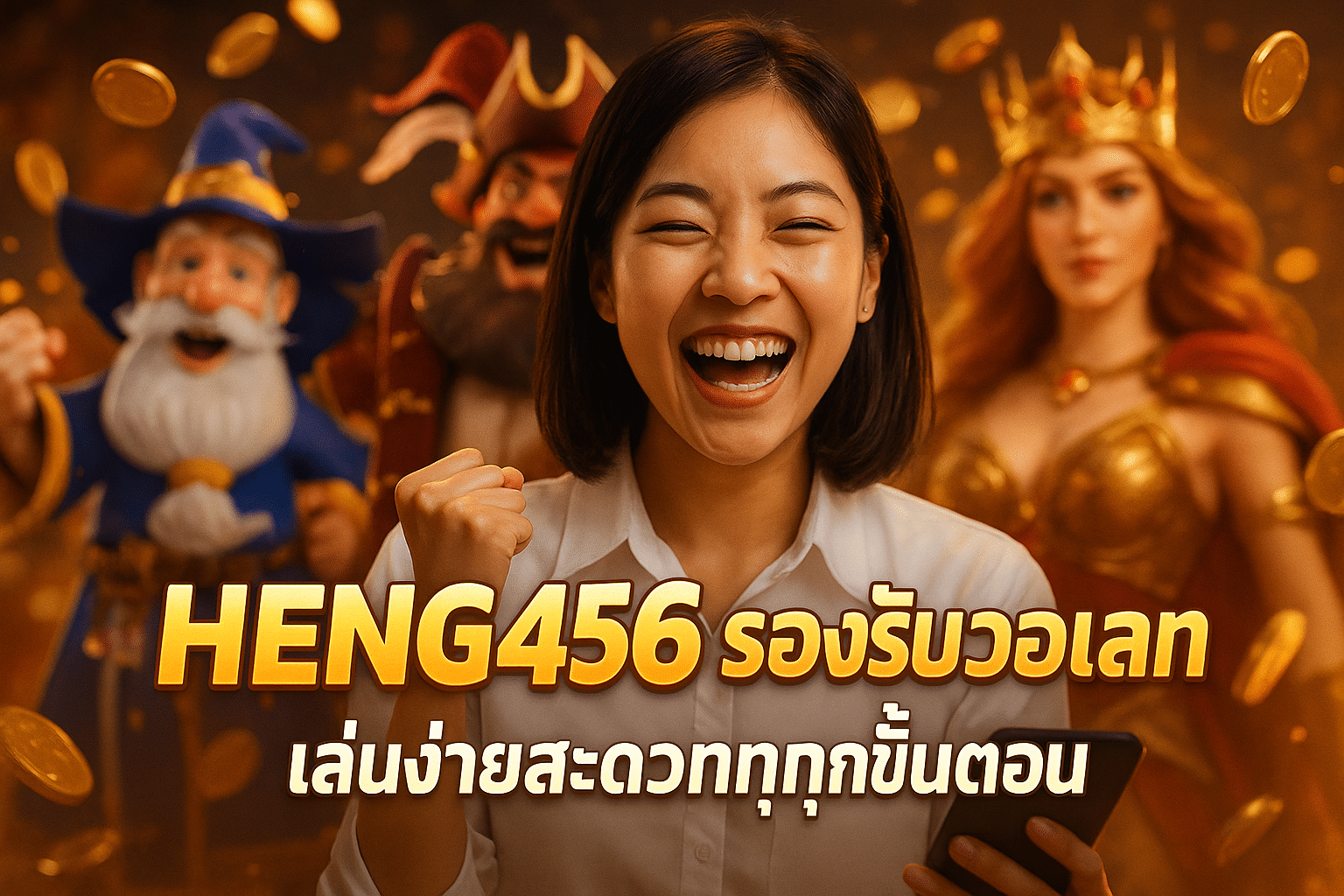 HENG456 รองรับวอเลท เล่นง่ายสะดวกทุกขั้นตอน